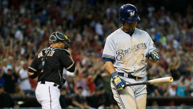 Brewers can't capitalize on chances in shutout loss to Diamondbacks